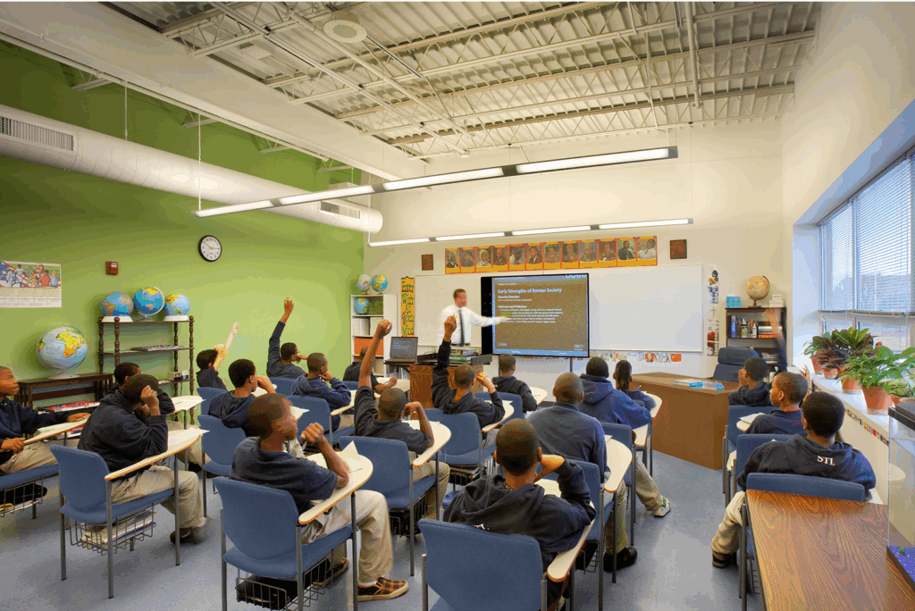 Loyola Academy_blue chairs
